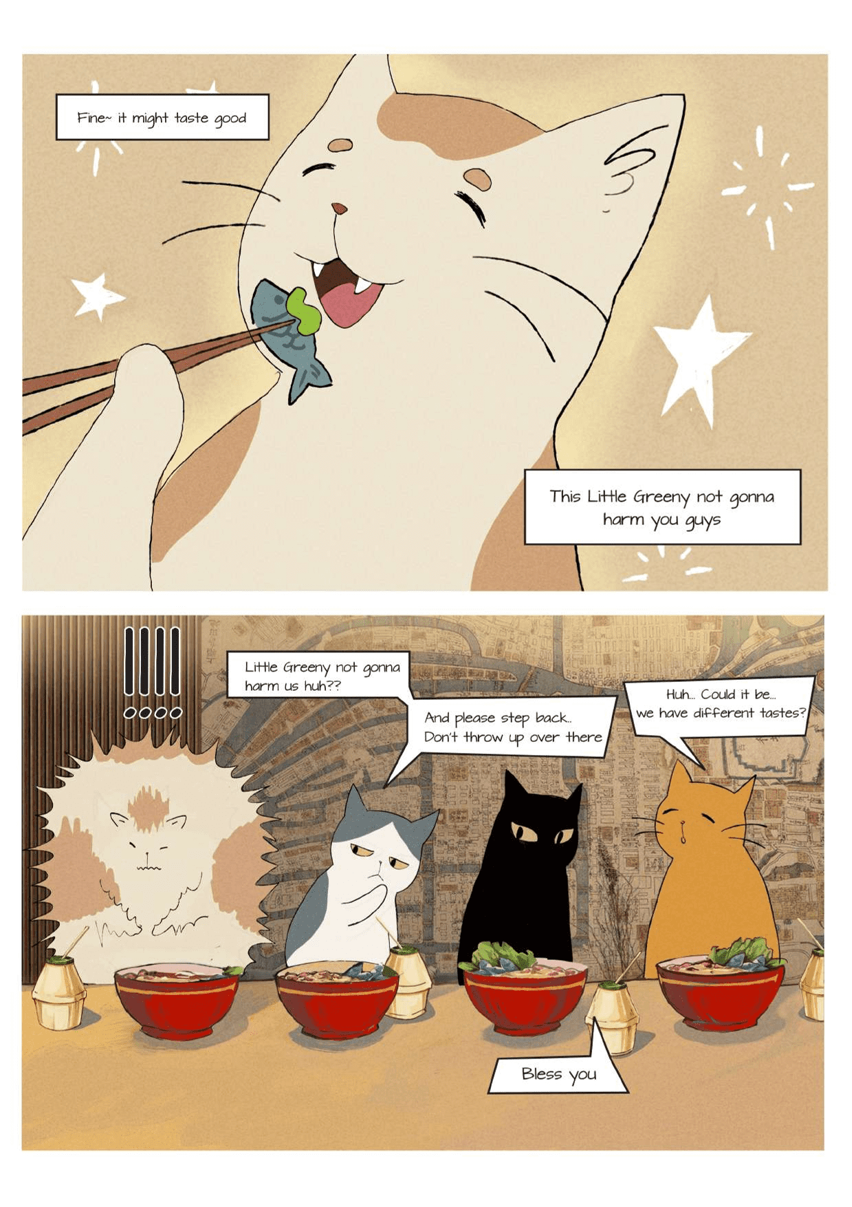 A Cat's World Episode 1 eat together